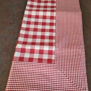 Red and White Checkered Table Runner